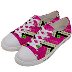 Pop Art Mosaic Men s Low Top Canvas Sneakers by essentialimage365