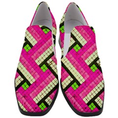 Pop Art Mosaic Women Slip On Heel Loafers by essentialimage365