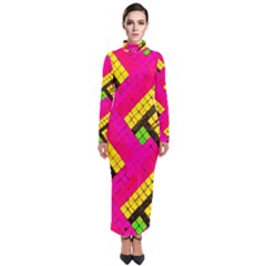 Pop Art Mosaic Turtleneck Maxi Dress by essentialimage365