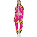 Pop Art Mosaic Cropped Zip Up Lounge Set View1