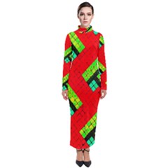 Pop Art Mosaic Turtleneck Maxi Dress by essentialimage365