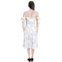 Rose White Shoulder Tie Bardot Midi Dress View2