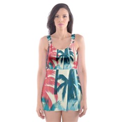 Tropical Love Skater Dress Swimsuit by designsbymallika