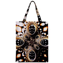 Fractal Jewerly Zipper Classic Tote Bag by Sparkle