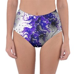 Fractal Lava Reversible High-waist Bikini Bottoms by Sparkle