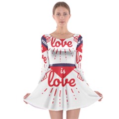 All You Need Is Love Long Sleeve Skater Dress by DinzDas