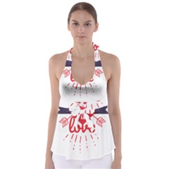 All You Need Is Love Babydoll Tankini Top by DinzDas