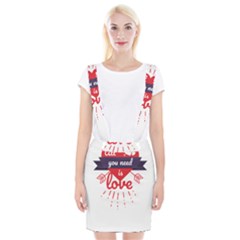 All You Need Is Love Braces Suspender Skirt by DinzDas