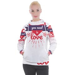 All You Need Is Love Women s Hooded Pullover by DinzDas