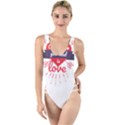 all you need is love High Leg Strappy Swimsuit View1