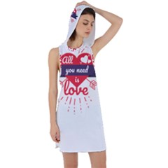 All You Need Is Love Racer Back Hoodie Dress by DinzDas