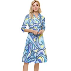 Secrets Of The Ocean Classy Knee Length Dress by Alexcher