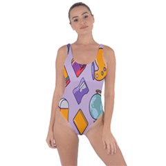 Back To School And Schools Out Kids Pattern Bring Sexy Back Swimsuit by DinzDas