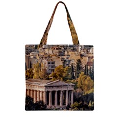 Athens Aerial View Landscape Photo Zipper Grocery Tote Bag by dflcprintsclothing