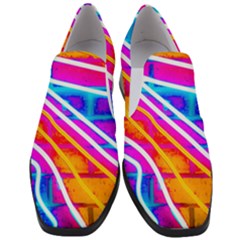 Pop Art Neon Wall Women Slip On Heel Loafers by essentialimage365