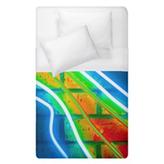 Pop Art Neon Wall Duvet Cover (single Size) by essentialimage365