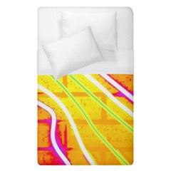 Pop Art Neon Wall Duvet Cover (single Size) by essentialimage365