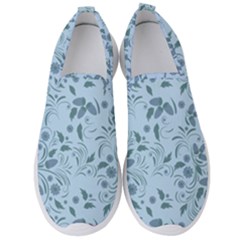 Folk Floral Art Print  Flowers Abstract Art  Poster  Men s Slip On Sneakers by Eskimos