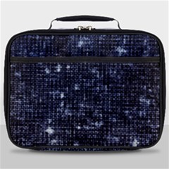 Geometric Dark Blue Abstract Print Pattern Full Print Lunch Bag by dflcprintsclothing