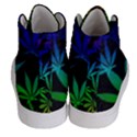 Weed Rainbow, Ganja leafs pattern in colors, 420 marihujana theme Men s Hi-Top Skate Sneakers View4