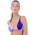 Aquatic Surface Patterns Knot Up Bikini Top View1