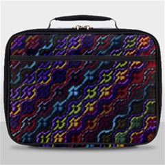 Dark Multicolored Mosaic Pattern Full Print Lunch Bag by dflcprintsclothing