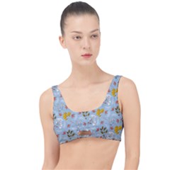 Blue Florals The Little Details Bikini Top by designsbymallika