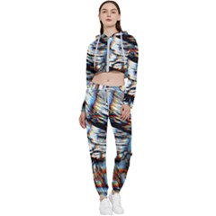 Rainbow Vortex Cropped Zip Up Lounge Set by MRNStudios