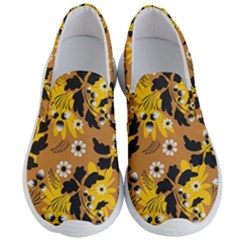 Folk Flowers Art Pattern  Men s Lightweight Slip Ons by Eskimos