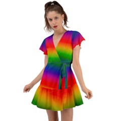 Rainbow Blur Wrap Dress by uggoff