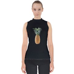 Pineapple Mock Neck Shell Top by snackkingdom