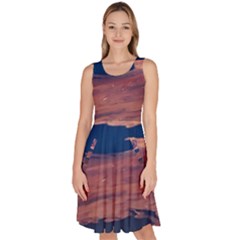 Atacama Desert Aerial View Knee Length Skater Dress With Pockets by dflcprintsclothing