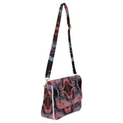 Arabesque Repeats Shoulder Bag With Back Zipper by kaleidomarblingart