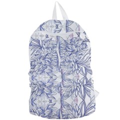 Blue Biro Ornate Foldable Lightweight Backpack by kaleidomarblingart