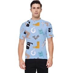 Unusual And Funny Tetris Cats Men s Short Sleeve Rash Guard by SychEva