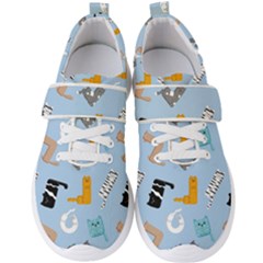 Unusual And Funny Tetris Cats Men s Velcro Strap Shoes by SychEva