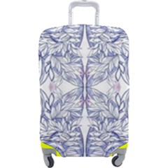 Blue Biro Patterns Luggage Cover (large) by kaleidomarblingart