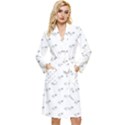 Stylized Bird Cartoon Drawing Pattern Robe View1