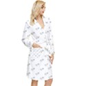 Stylized Bird Cartoon Drawing Pattern Robe View3