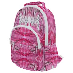 Magenta Symmetry Iv Rounded Multi Pocket Backpack by kaleidomarblingart