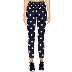 1950 Black White Dots Pocket Leggings  by SomethingForEveryone