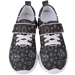 Dark Moon And Stars Women s Velcro Strap Shoes by AnkouArts