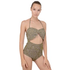 Pearls With A Beautiful Luster And A Star Of Pearls Scallop Top Cut Out Swimsuit by pepitasart