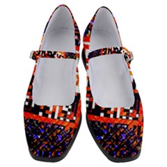 Root Humanity Bar And Qr Code In Flash Orange And Purple Women s Mary Jane Shoes by WetdryvacsLair