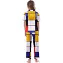 Composition A By Piet Mondrian Kids  Satin Short Sleeve Pajamas Set View2