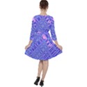 Root Humanity Barcode Purple Pink and Galuboi Quarter Sleeve Ruffle Waist Dress View2