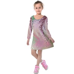 Fraction Space 1 Kids  Long Sleeve Velvet Dress by PatternFactory