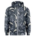 Folk flowers pattern  Men s Zipper Hoodie View1