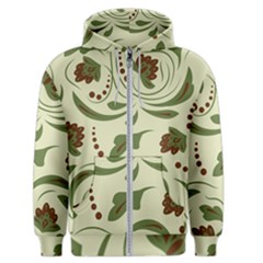 Folk Flowers Pattern  Men s Zipper Hoodie by Eskimos