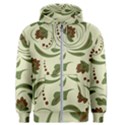 Folk flowers pattern  Men s Zipper Hoodie View1